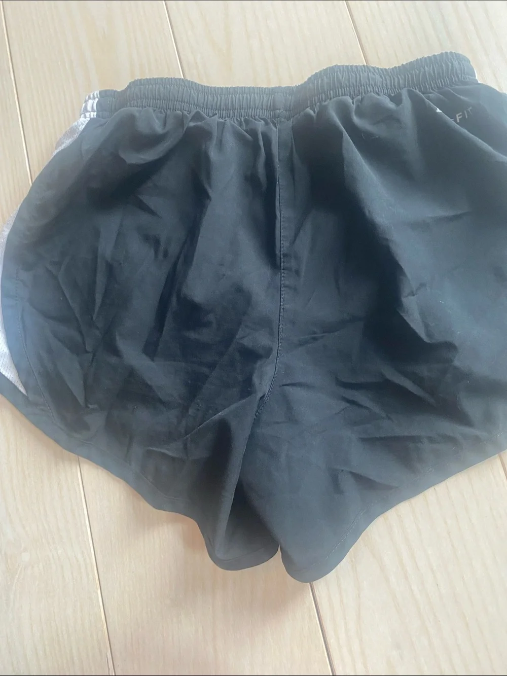 Durham Academy Nike Black Athletic Shorts with White Panels